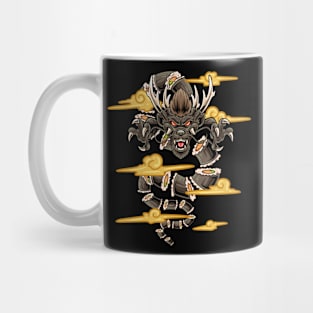 Slicing through the Sushi Dragon: A Culinary Adventure Mug